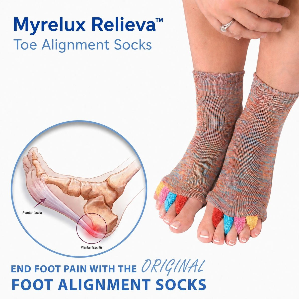Relieva™ Toe Alignment Socks