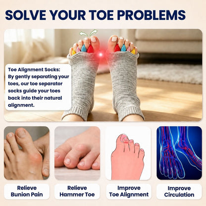 Relieva™ Toe Alignment Socks