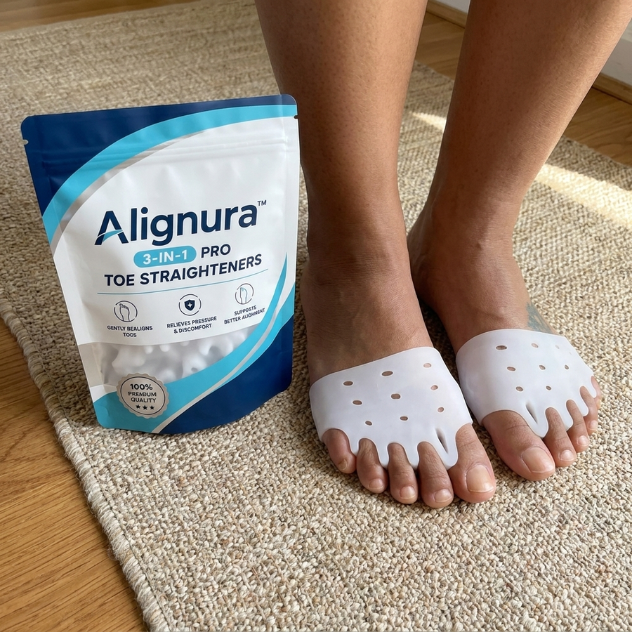 Customer showing improved toe comfort